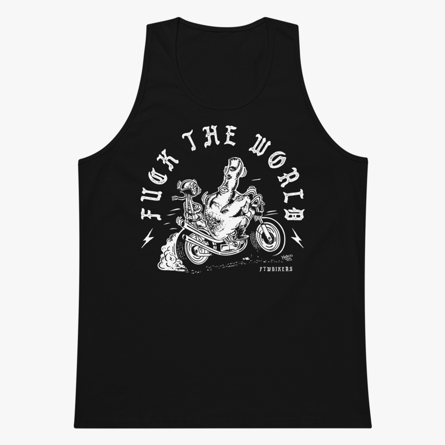 Fuck the World Black tank top