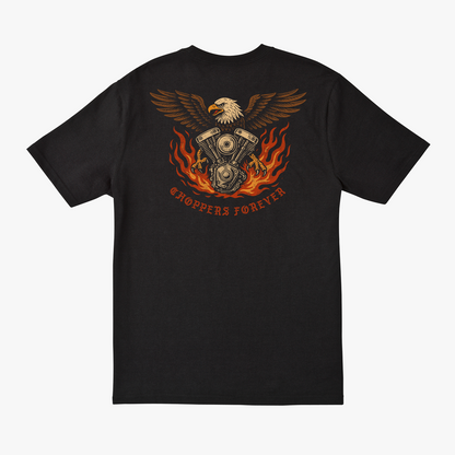 Choppers Forever Eagle Black T-Shirt
