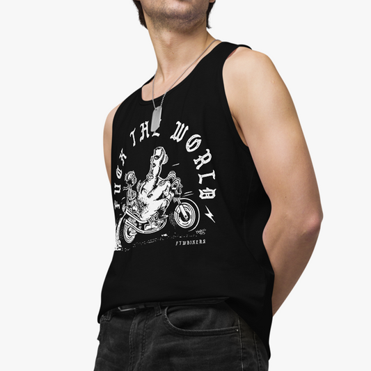 Fuck the World Black tank top
