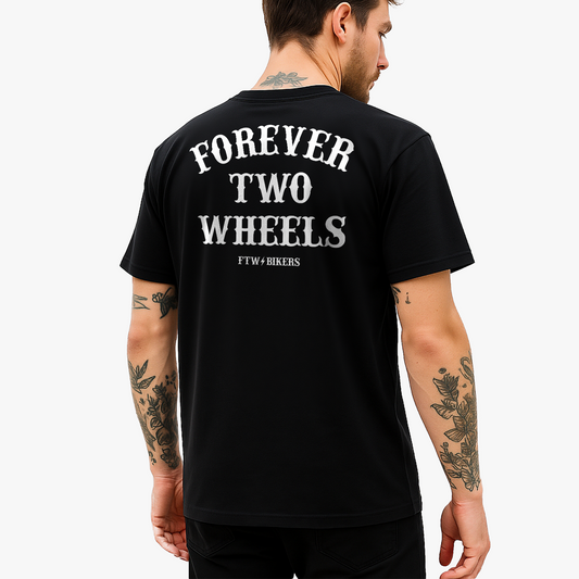 Forever Two Wheels Black T-Shirt