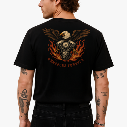 Choppers Forever Eagle Black T-Shirt