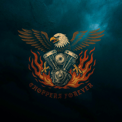 Choppers Forever Eagle Black T-Shirt